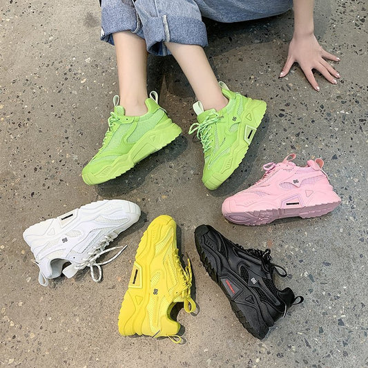 Candy-colored Thick-soled Increase Fashion Sneakers Women